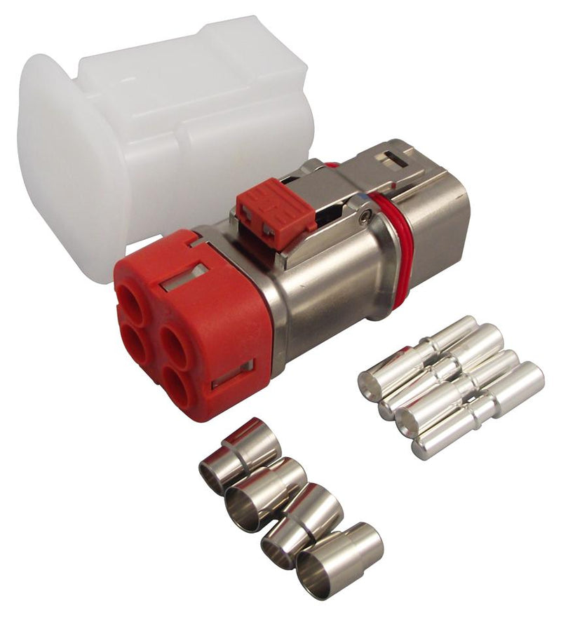 AMPHENOL INDUSTRIAL PL184X-41-6 Rectangular Power Connector, 4 Contacts, PowerLok 40, Cable Mount, Crimp, Plug