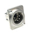 AMPHENOL AUDIO AX5MD XLR Connector, 5 Contacts, Plug, Panel Mount, Silver Plated Contacts, Zinc Alloy Body, AX Series