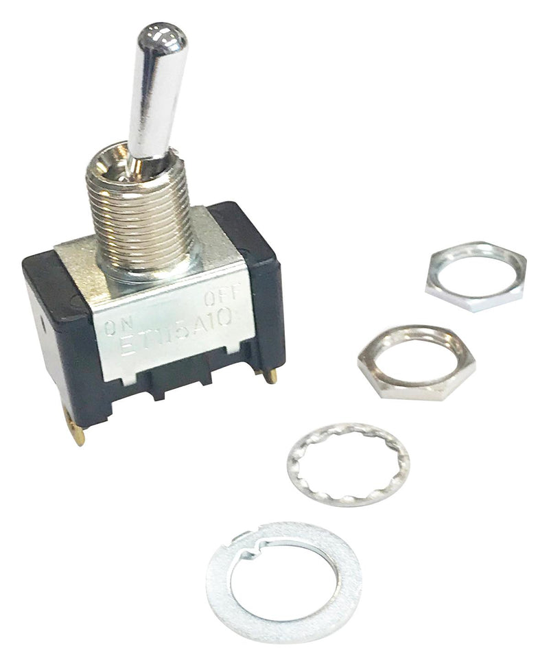 NIDEC COMPONENTS ET125A12-Z Toggle Switch, On-Off, SPST, Non Illuminated, ET Series, Panel Mount, 25 A