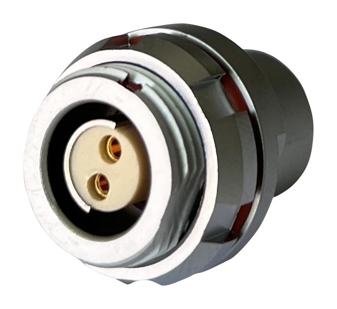 MULTICOMP PRO MCP-M1RS102P-IP68 Circular Connector, MP IP68 Metal Push Pull Series, Panel Mount Receptacle, 2 Contacts