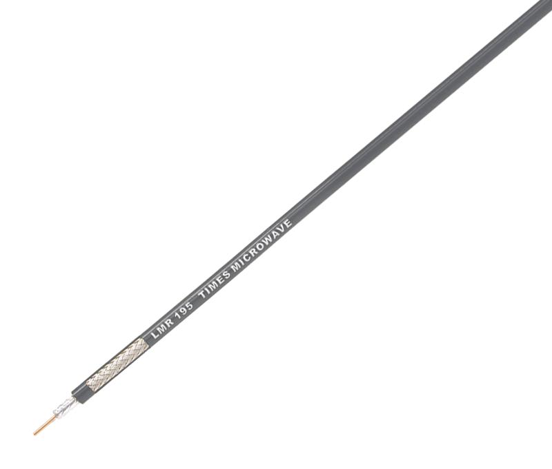 TIMES MICROWAVE LMR-195-FR Coaxial Cable, 50 ohm, 328 ft, 100 m