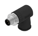 AMPHENOL CONEC 43-00104 Sensor Connector, M12, Male, 4 Positions, Screw Pin, Right Angle Cable Mount