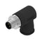 AMPHENOL CONEC 43-00104 Sensor Connector, M12, Male, 4 Positions, Screw Pin, Right Angle Cable Mount