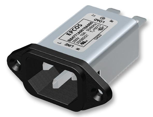 EPCOS B84771M0008A000 Filtered IEC Power Entry Module, IEC C14, Medical, 8 A, 250 VAC