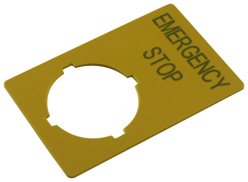 EATON MOELLER M22-XZK-GB99 Label, Emergency Stop, English