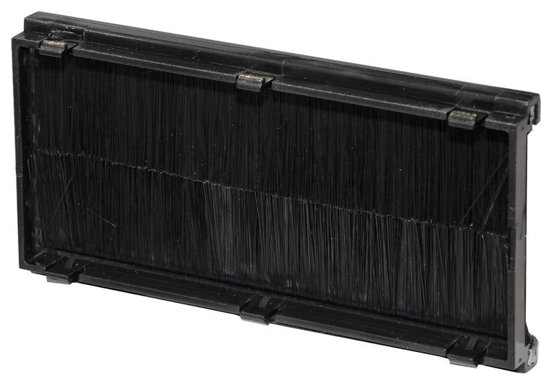 TUK XBRBKG2 Brush Strip Module, 100 x 50mm, Twin Gang, Black, Euro Faceplate GTIN UPC EAN: 5055386510778