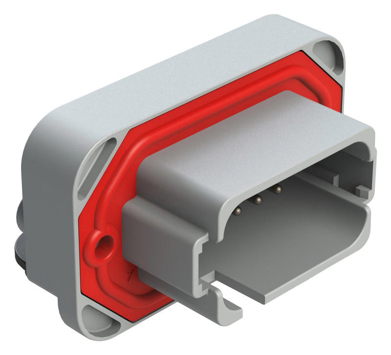 AMPHENOL SINE/TUCHEL AT13-18PE-BM03GY Automotive Connector, Boardlock AT Series, Right Angle Panel Mount Receptacle, 18 Contacts