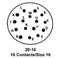 ITT CANNON KPSE06B20-16PW Circular Connector, KPS Series, MIL-DTL-26482 Series I, Straight Plug, 16 Contacts, Crimp Pin