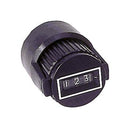 ETI SYSTEMS DC27L-1/4 COUNTING DIAL TURNS DIA1-116IN     27MM, PANEL- 1.24 IN 31.5MM, BLACK 68AK3247