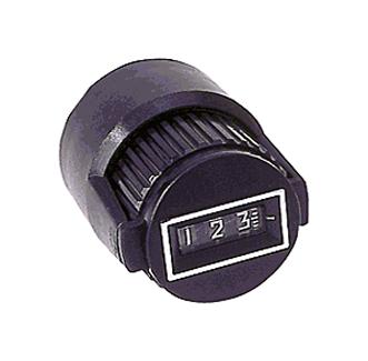 ETI SYSTEMS DC27L-1/4 COUNTING DIAL TURNS DIA1-116IN     27MM, PANEL- 1.24 IN 31.5MM, BLACK 68AK3247
