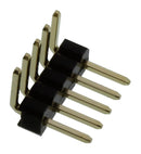 MULTICOMP PRO MC-HRT1-S05-G Pin Header, Right Angle, Board-to-Board, 1.27 mm, 1 Rows, 5 Contacts, Through Hole