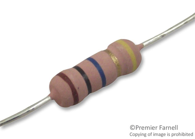 YAGEO HHV-50JT-52-10M Through Hole Resistor, 10 Mohm, HHV Series, 500 mW, &plusmn; 5%, Axial Leaded, 3.5 kV