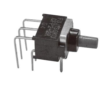 NIDEC COMPONENTS CFP2-2RC4-AW Pushbutton Switch, Ultra Miniature, CFP2 Series, DPDT, On-(On), Plunger for Cap, Grey