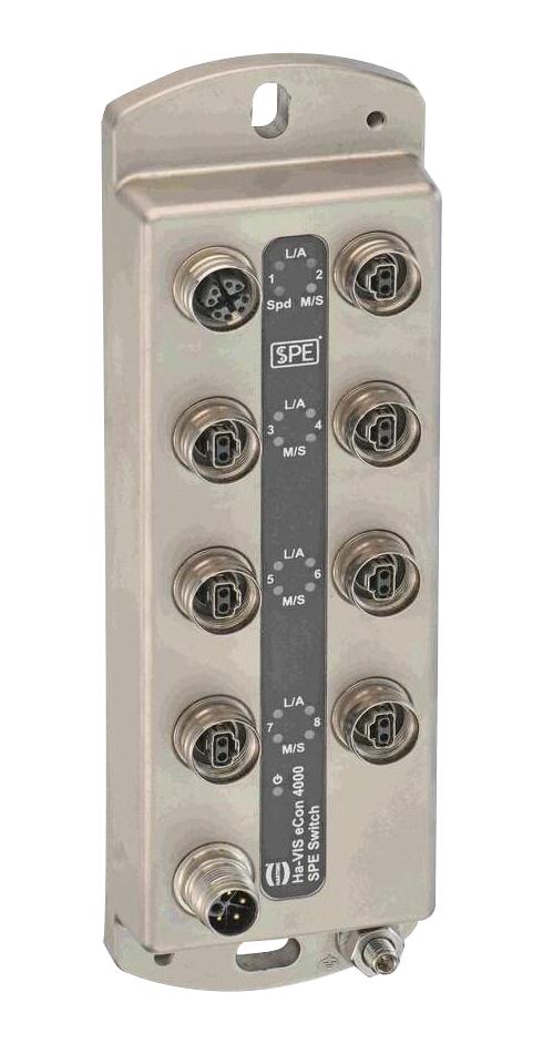 HARTING 20776350000 ENET SW, 10/100MBPS/1GBPS, 8PORT, WALL