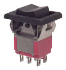 TE CONNECTIVITY 2-1571987-6 Rocker Switch, On-Off-On, DPDT, Non Illuminated, Panel Mount, Black, Gemini A