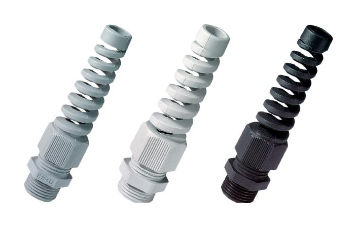 HYLEC 50011M16BS7035 Cable Gland, M16 x 1.5, 5 mm, 10 mm, Nylon (Polyamide), Light Grey, IP68