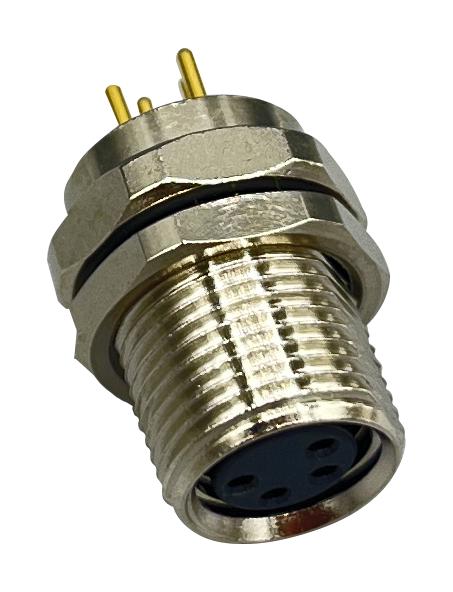 NORCOMP 856-004-213R004 SENSOR CONN, M8, 4POS, RCPT, PANEL