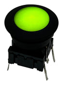 MEC 5GTH93522+10AQS16+AQW0916 Tactile Switch, Green LED, Multimec 5G Series, Top Actuated, Through Hole, Round Button, 3.5 N