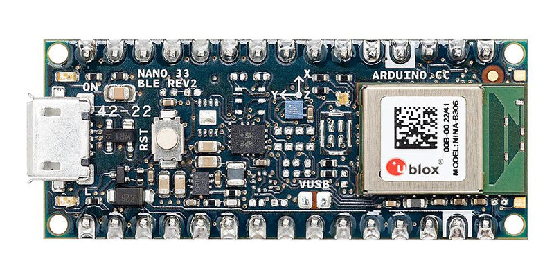 ARDUINO ABX00072 Nano 33 BLE Rev2, nRF52840, with Header, 3.3V, ARM Cortex-M4F, Development Boards GTIN UPC EAN: 7630049203518