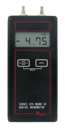 DWYER 475-00-FM Pressure Manometer, 0 inH2O to 4 inH2O, 0.5 %, -17.8 &deg;C, 60 &deg;C