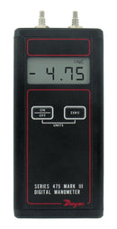 DWYER 475-3-FM Pressure Manometer, 0 inH2O to 200 inH2O, 0.5 %, -17.8 &deg;C, 60 &deg;C