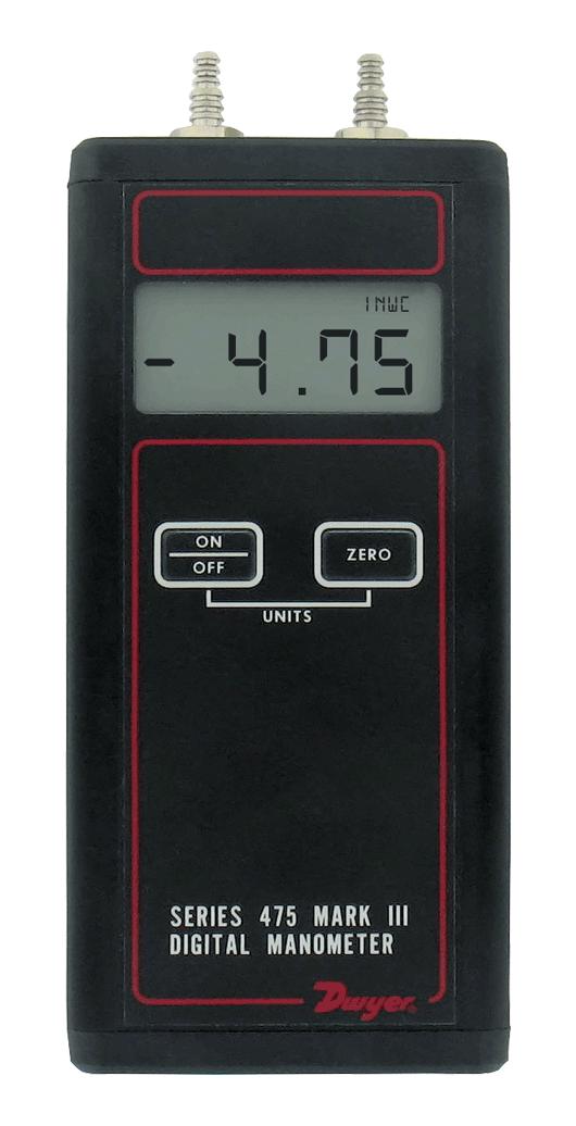 DWYER 475-8-FM Pressure Manometer, 0psi to 150psi, 0.5 %, -17.8 &deg;C, 60 &deg;C