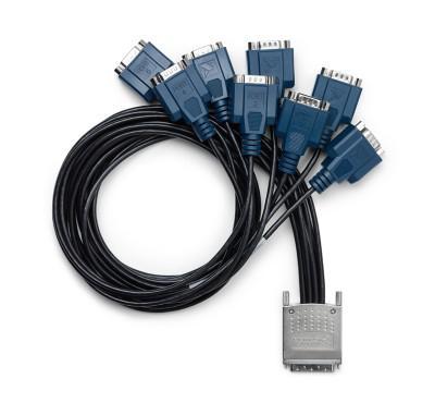 NI / EMERSON 197546-01 Test Cable Assembly, Serial Cable, 68 Pos VHDCI Connector to Eight 9 Pos D-SUB, RS 485, 1 m