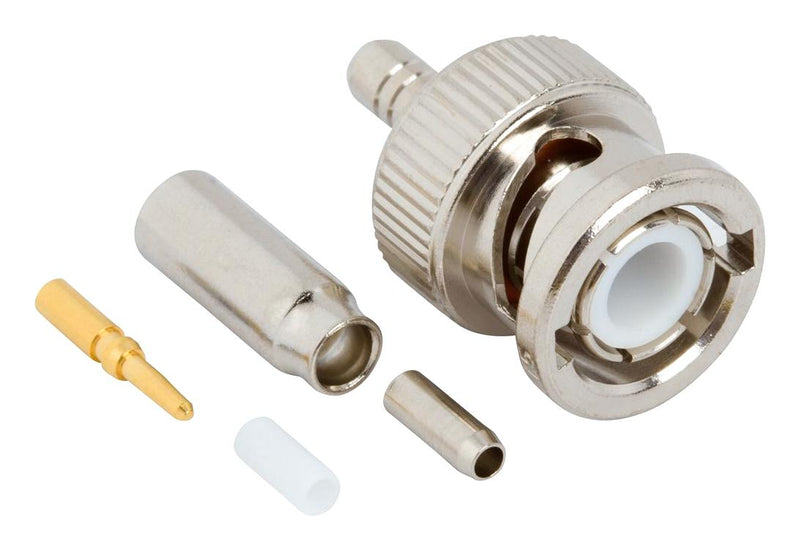 AMPHENOL RF 031-315 RF / Coaxial Connector, BNC Coaxial, Straight Plug, Crimp, 50 ohm, RG174, RG188, Brass