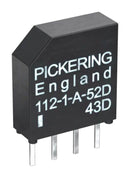 PICKERING 112-1-A-5/2 Reed Relay, SPST-NO, 5 VDC, 112 Series, Through Hole, 500 ohm, 500 mA