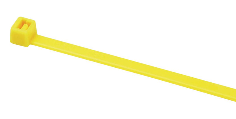 HELLERMANNTYTON T120R.NY3P Cable Tie, Inside Serrated, Nylon 6.6 (Polyamide 6.6), Yellow, 387 mm, 7.6 mm, 100 mm, 535 N