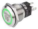 EAO 82-5153.1133.B097 Vandal Resistant Switch, 82 Series, 19 mm, SPDT, Momentary, Round