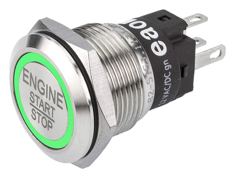 EAO 82-5153.1133.B097 Vandal Resistant Switch, 82 Series, 19 mm, SPDT, Momentary, Round