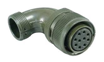 AMPHENOL INDUSTRIAL ACA3108E20-29SBF80 Circular Connector, ACA Series, MIL-DTL-5015 Series, Right Angle Plug, 17 Contacts, Crimp Socket