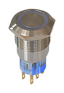 MULTICOMP PRO MPPK-19Z13HNNNSS-ANNN Vandal Resistant Switch, 19 mm, SPDT, Maintained, Round Raised, Natural