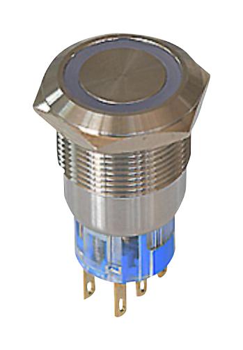 MULTICOMP PRO MPPK-19Z13HNNNSS-ANNN Vandal Resistant Switch, 19 mm, SPDT, Maintained, Round Raised, Natural