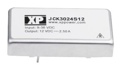 XP POWER JCK3024S05 Isolated Through Hole DC/DC Converter, 2:1 Input, ITE, 2:1, 30 W, 1 Output, 5 V, 6 A