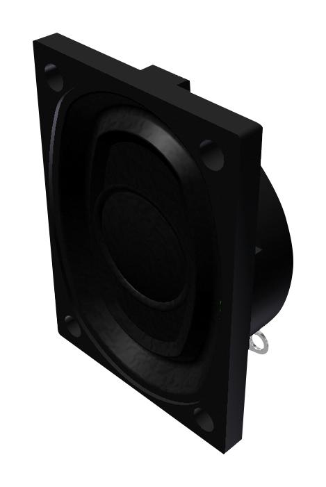 PUI AUDIO AS04004PO-2-R Speaker, 250 Hz to 20 kHz, 4 ohm, 4 W, 82 dBA, Oval with Rectangular Frame, Panel Mount