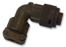 ITT CANNON KPSE08A14-19S Circular Connector, KPS Series, MIL-DTL-26482 Series I, Right Angle Plug, 19 Contacts, Crimp Socket