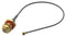WURTH ELEKTRONIK 636208070300 RF / Coaxial Cable Assembly, SMA Bulkhead Jack to 90&deg; UMRF Plug, 1.32mm, 50 ohm, 11.8 ", 300 mm