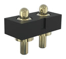 MULTICOMP PRO MP015216 Spring Loaded Connector, Pogo Pin Header, 2.54 mm, 1 Row, 2 Contacts, Through Hole Mount, Brass