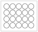 Multicomp PRO MP010422 MP010422 Label Round Self Adhesive 25 mm Paper White