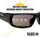 KLEIN TOOLS 60164 Sunglasses, Protective / Safety, Anti-Fog, Black/Orange