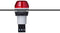 AUER SIGNAL 800502405 Beacon, Flashing / Steady, Red, 24 V, IP65, 18 mm H, 30 mm Lens, IBS M22 Series