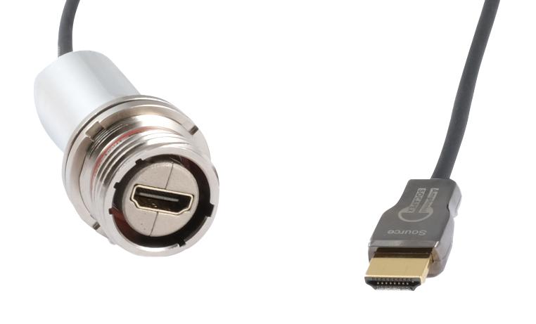 AMPHENOL SOCAPEX OAHDMIFTV2AN0200 Audio / Video Cable Assembly, A Coding, HDMI Plug, HDMI Receptacle, 65.6 ft, 20 m, Black