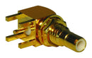 AMPHENOL RF 142184 RF / Coaxial Connector, SMB Coaxial, Right Angle Bulkhead Jack, Through Hole Right Angle, 50 ohm