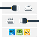 STARTECH RUSB2CC2MB USB Cable, Type C Plug to Type C Plug, 2 m, 6.6 ft, USB 2.0, Black GTIN UPC EAN: 0065030886635