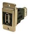 MULTICOMP PRO MP-CP30708NM440 USB Adapter, Nickel Frame, USB Type A Receptacle, USB Type A Receptacle, USB 2.0