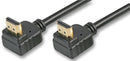 PRO SIGNAL PSG03666 Audio / Video Cable Assembly, HDMI Plug, 90&deg;, HDMI Plug, 90&deg;, 6.6 ft, 2 m, Black