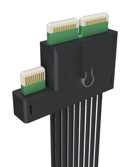 AMPHENOL COMMUNICATIONS SOLUTIONS CBL280011A Computer Cable, Gen6, 19.69 ", 500 mm, Mini Cool Edge Series
