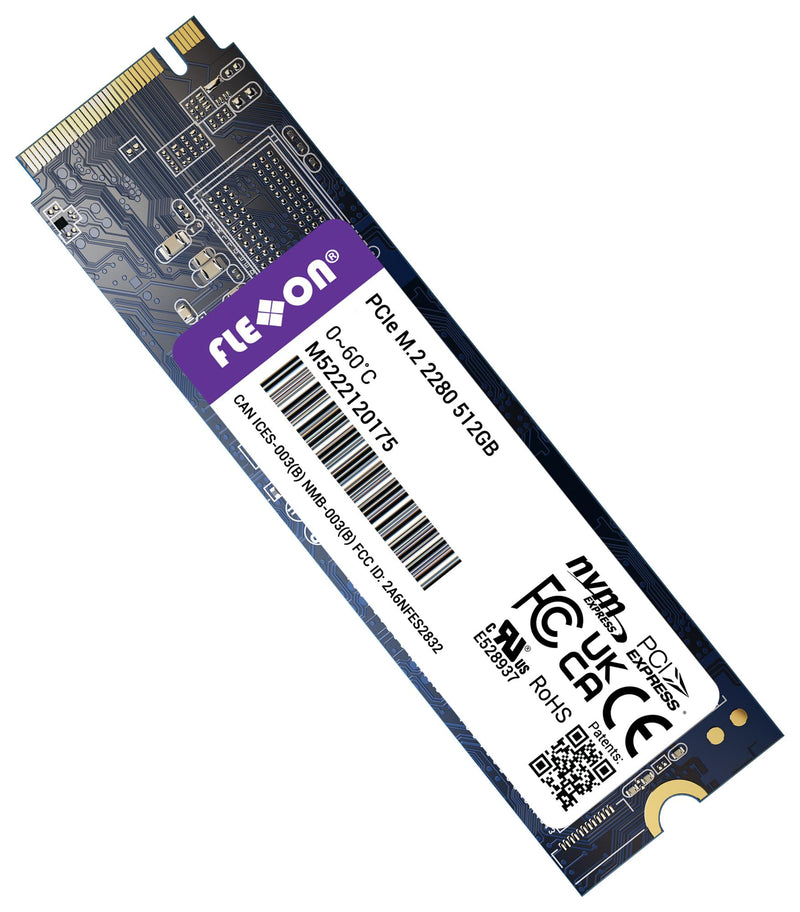 FLEXXON FSSO480GBC-SB00 SSD, Internal, M.2 2280, SATA 6 Gb/s (SATA III), 480 GB, 3D TLC NAND